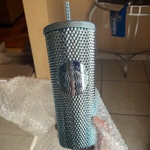 Starbucks LATAM Blue Chrome Studded Tumbler